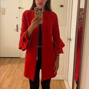 Red coat from Zara